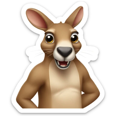 Kangaroo boxing ￼ sticker