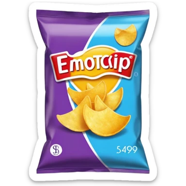 packet of chips sticker
