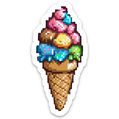 ice cream cone sticker