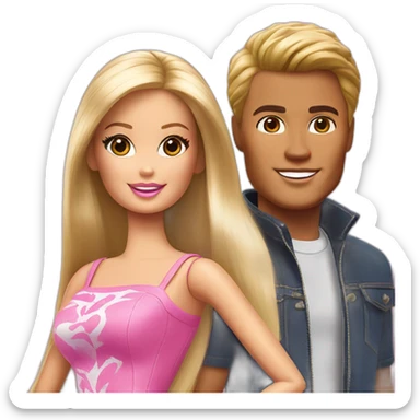barbie and ken sticker