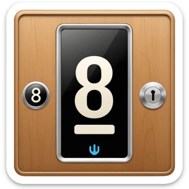modern villa door number wood Japanese with smart screen lock sticker