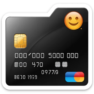 black credit card, no text sticker
