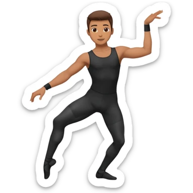 male dance choreographer with full tights  sticker