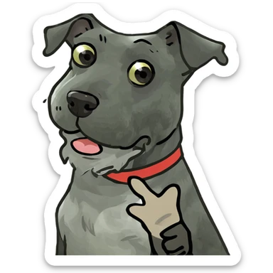 Schnauzer blowing a kiss sticker