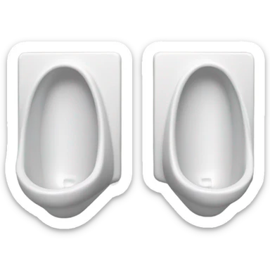 A couple urinals ina public restroom sticker