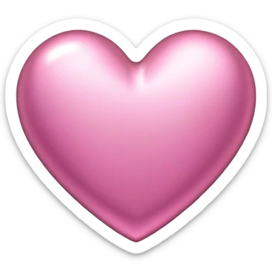 Heart pink  metallic  sticker