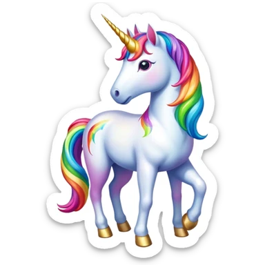 Rainbow unicorn sticker