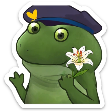 Lilies in a case sticker