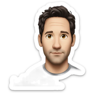 Paul rudd short hair smaller nose sticker