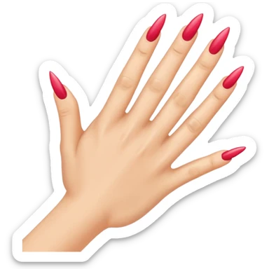 take this emoji: 😌 and add pinched fingers with long nails sticker