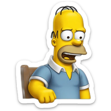 Homer Simpson greeting sticker