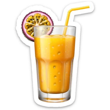passionfruit & mango drink in glass sticker