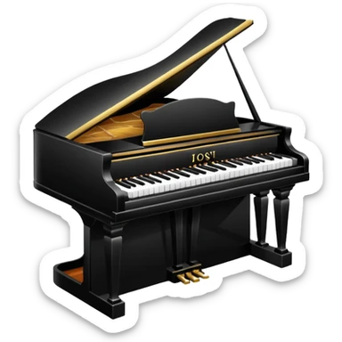 piano with no written text on it sticker