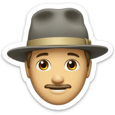 charlie chapline whitout hat sticker