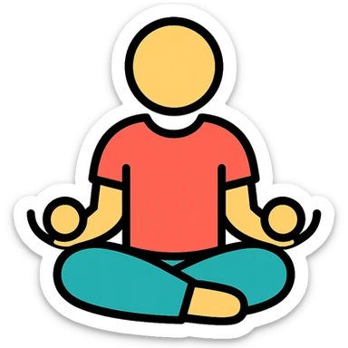 meditating person, spiritual sticker