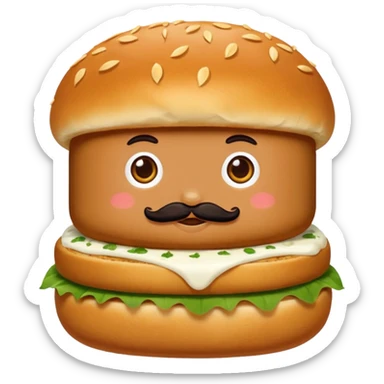 Pav bhaji only one bun sticker