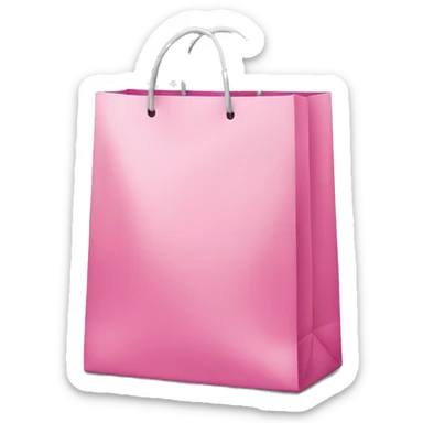 Pink shopping bag  sticker