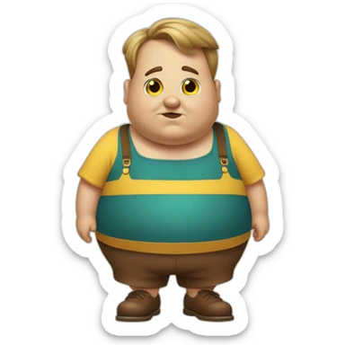 extremely obese Pinocchio sticker
