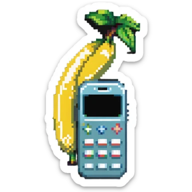 Banana phone sticker