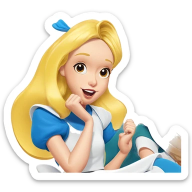 playful duo in quirky attire sticker