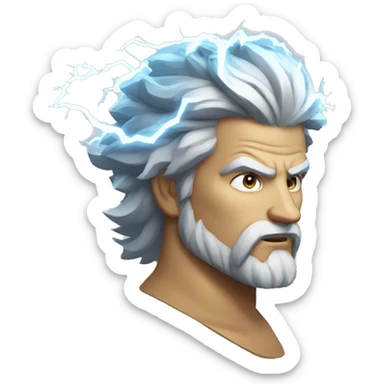 zeus lightning sticker