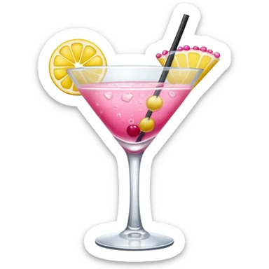 pink and yellow coctail drink sticker