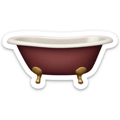 realistic burgundy bathtub sticker
