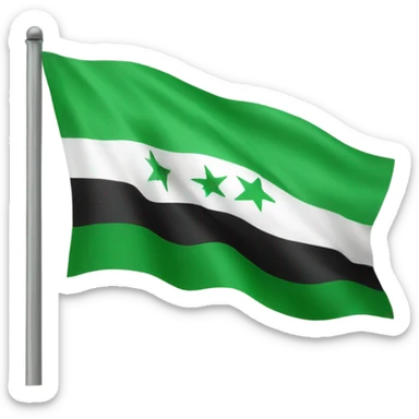 Green syrian flag sticker