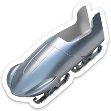 a bobleigh in the olympic winter games sticker