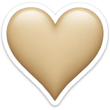 Beige heart  sticker