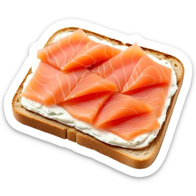 Smoked salmon and cream cheese on toast sticker