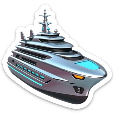 Create a highly polished, 3D game UI–style illustration of a SHIP sticker