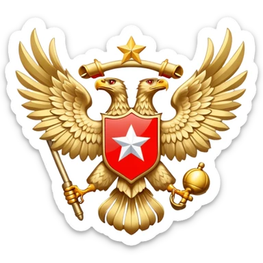 Russian flag, eagle and russian mafia star sticker