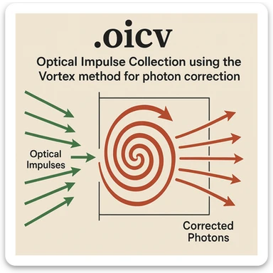 if anyone's curious, ".oicv" is short for optical impulse collection using the vortex method for photon correction. textbook graphical representation sticker