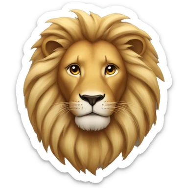 Make this lion with less mane sticker