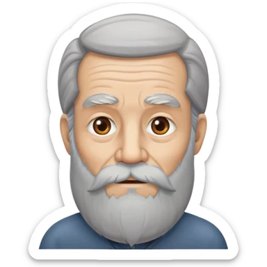 Anciano con barba larga sticker