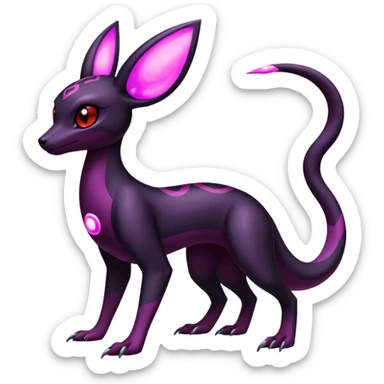 Salazzle-Umbreon-Fakémon-hybrid-creature (full body)  sticker