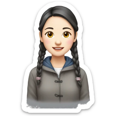 a girl live from Anhui China sticker