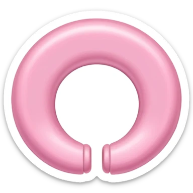 pastel pink hair tie with shiny texture sticker