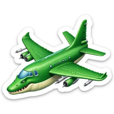 Crocodile bomber plane dropping water instead of bombs sticker