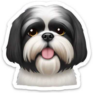 Black Shih Tzu sticker