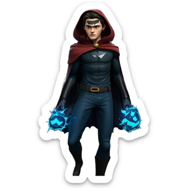hero in tattered cape sticker