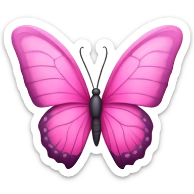 Pink butterfly  sticker