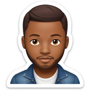 Marcus "Pleasure P" Cooper with dark brown hair sticker