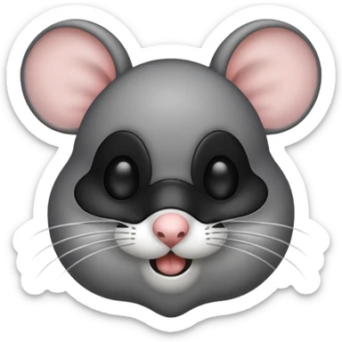 mouse with black mask  sticker