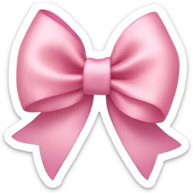 light pink ribbon bow sticker
