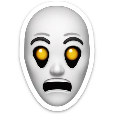 scream halloween mask sticker