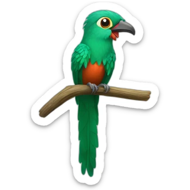 quetzal bird sticker