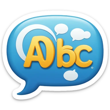 Abc with a speech bubble sticker