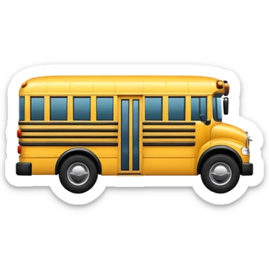 yellow school bus from side sticker